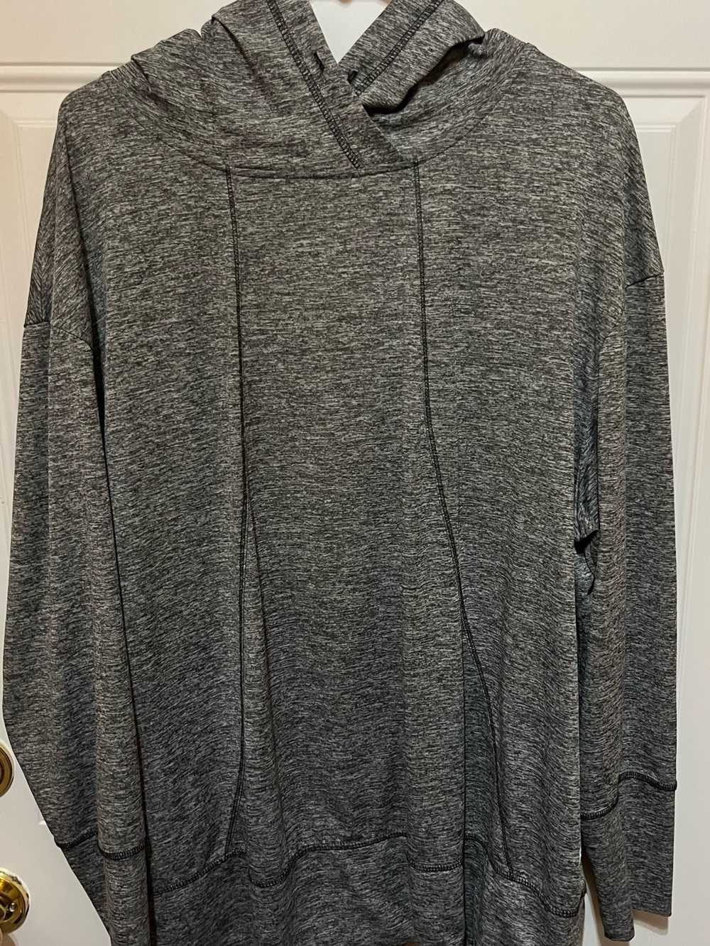 Danskin Now Activewear 2X (18-20) Gray Hoodie with thumb holes